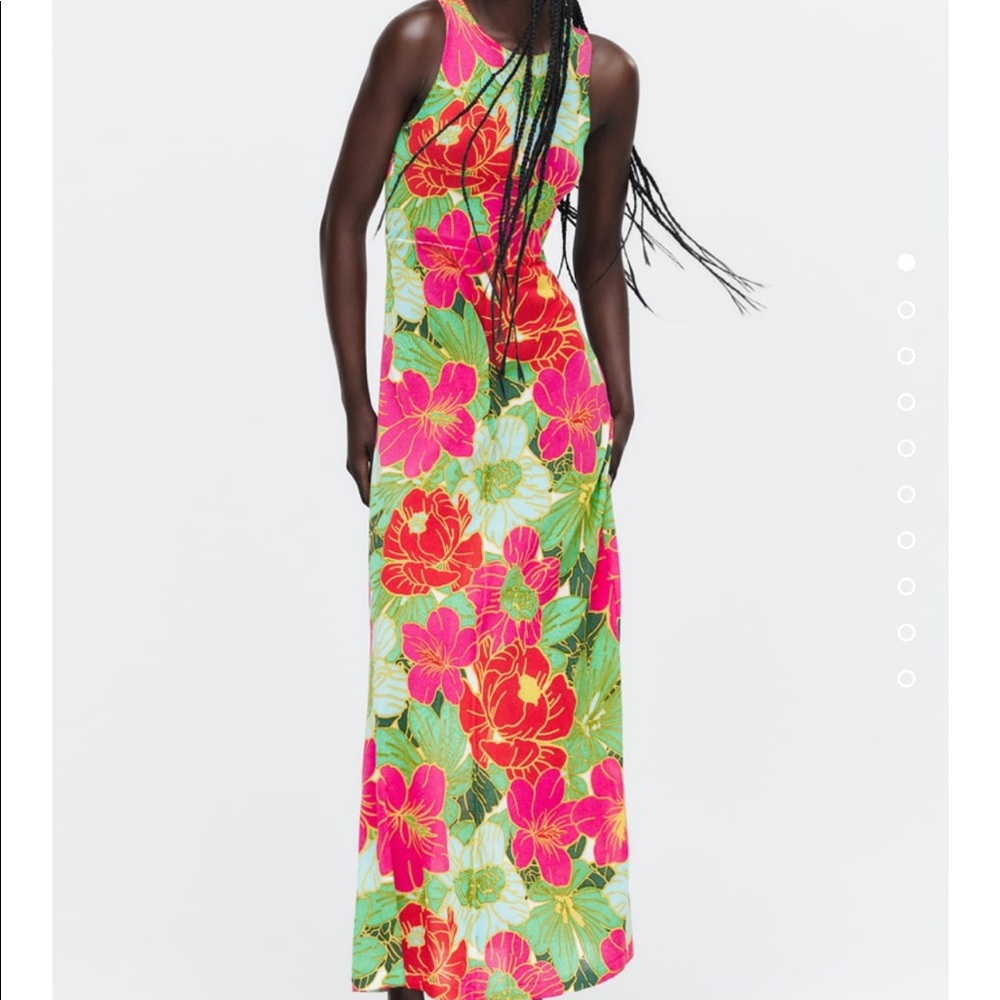 Zara Floral Jacquard Limited Edition Dress M